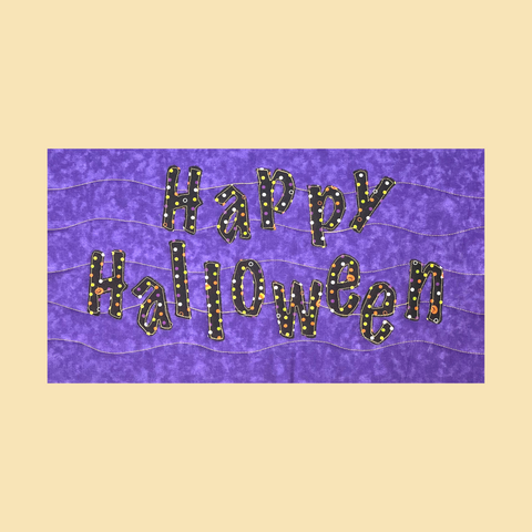 Quilt As You Go Happy Halloween Table Mat - Part 3