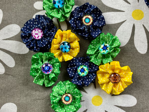 DIY Fabric Ribbon Flower Tutorial with Video