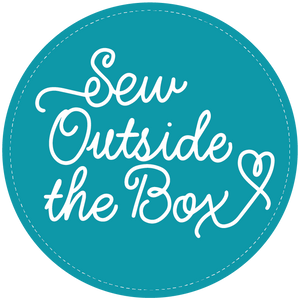 Sew Outside the Box diy machine sewing kits that include fabric and notions for sewing a project.