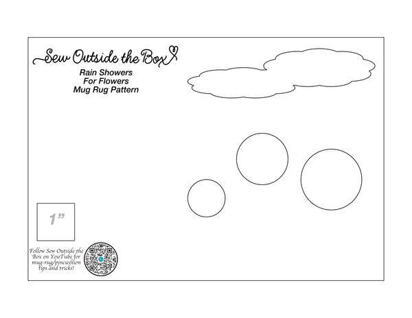 Photo of a line drawing pattern for use with wool appliqué for tracing and hand sewing shapes and embellishments with perle cotton.