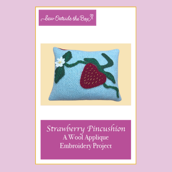 Strawberry Pincushion Wool Appliqué Kit